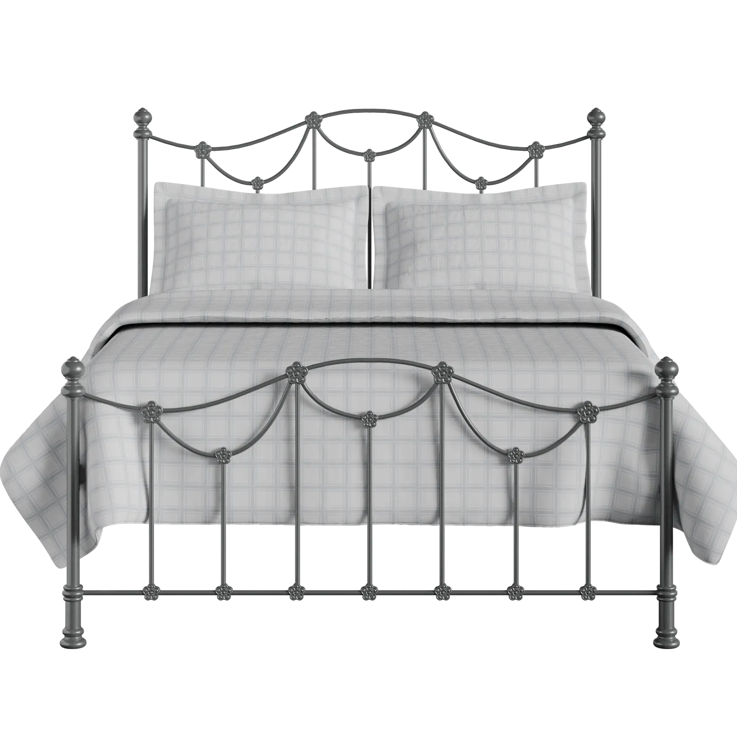 Carie Low Footend iron/metal bed in pewter