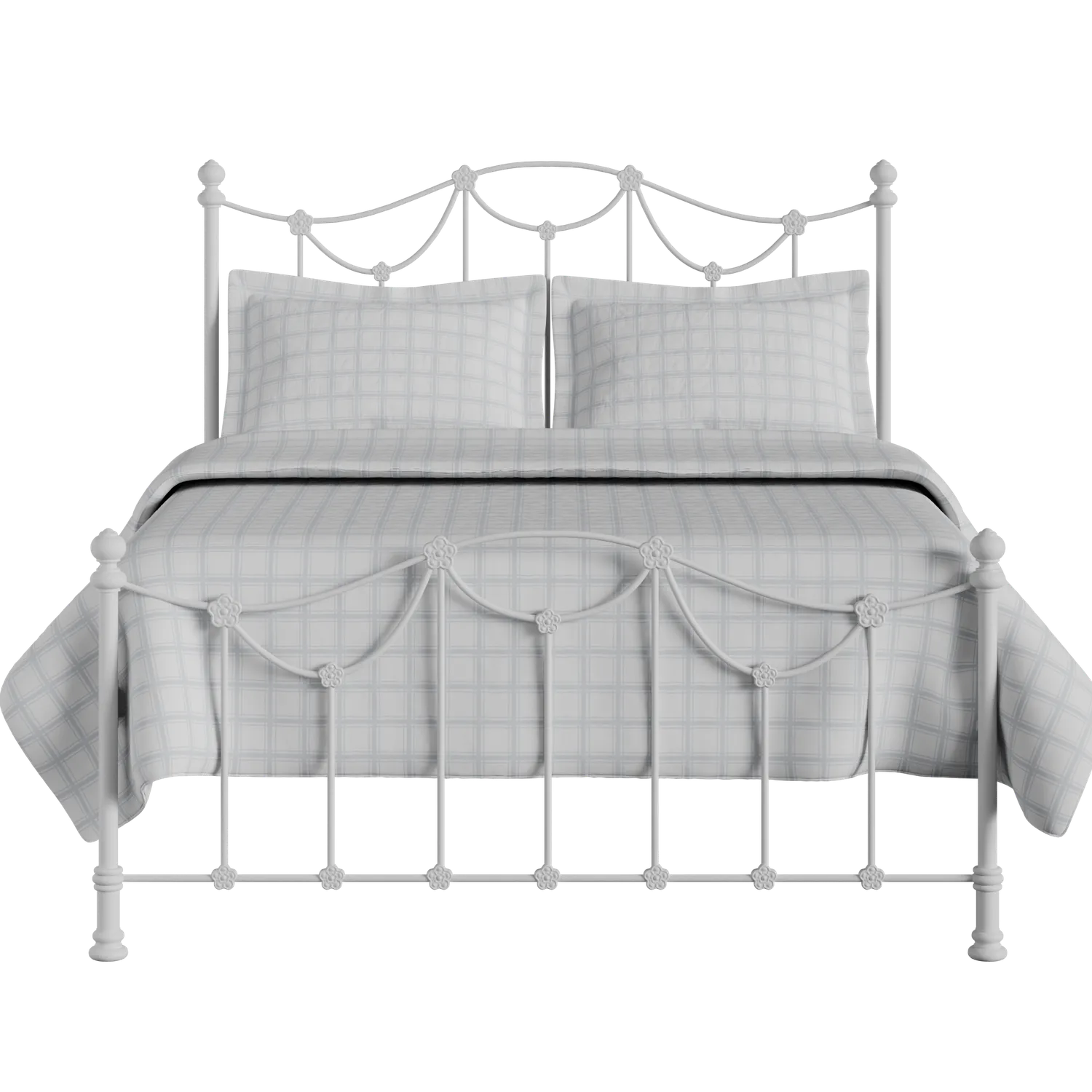 Carie Low Footend cama de metal en blanco