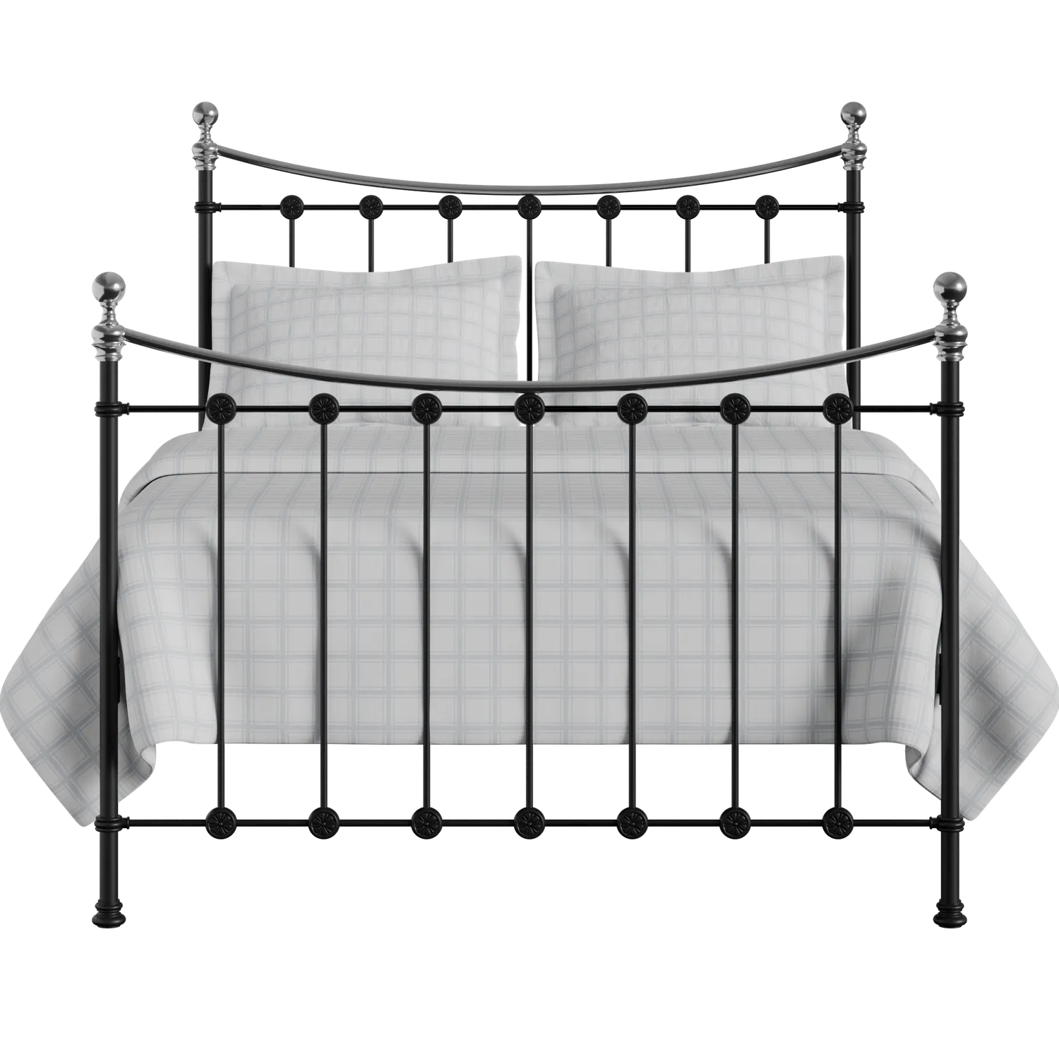 Carrick Chromo cama de metal en negro
