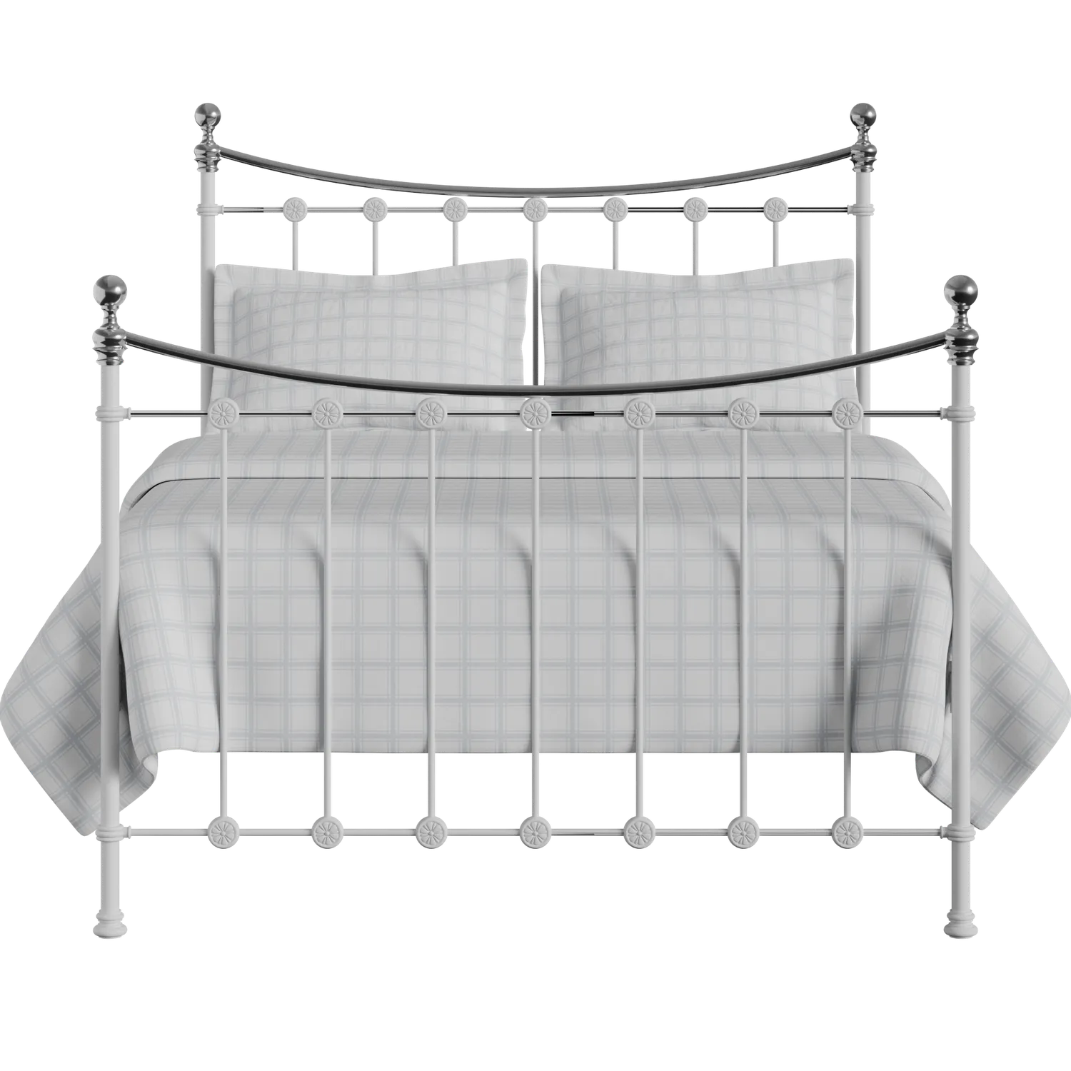 Carrick Chromo ijzeren bed in wit