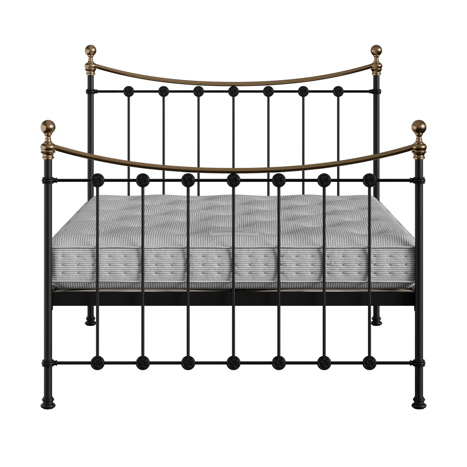 Carrick iron/metal bed in black with Juno mattress