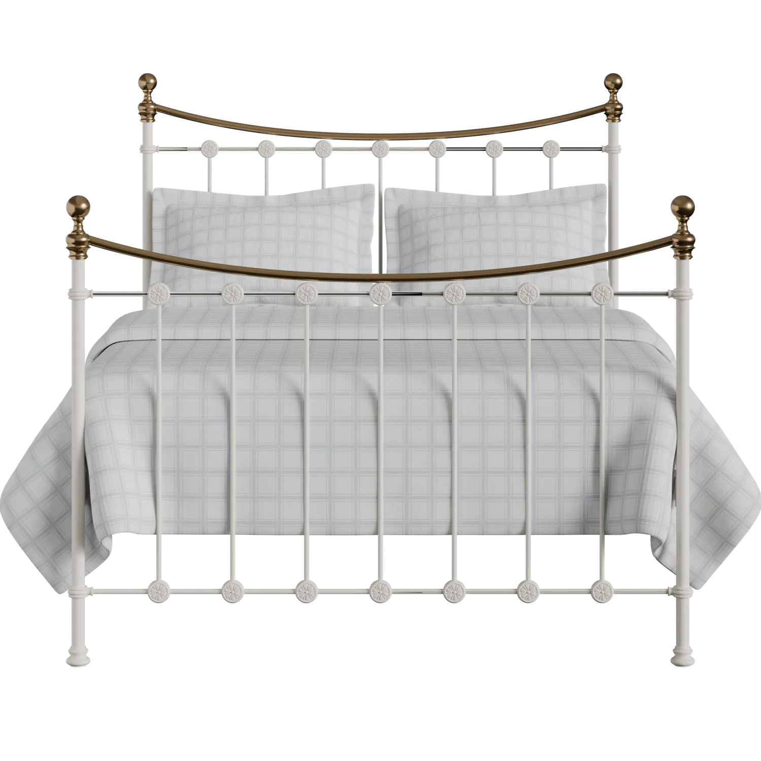 Carrick cama de metal en crema