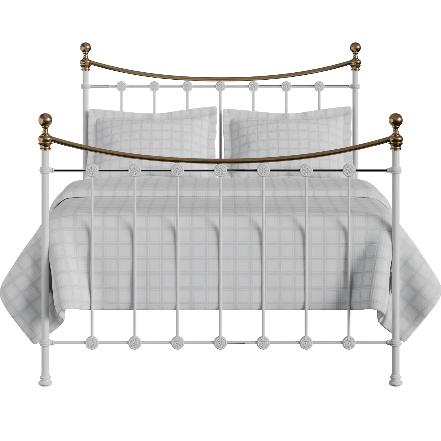 Carrick cama de metal en blanco