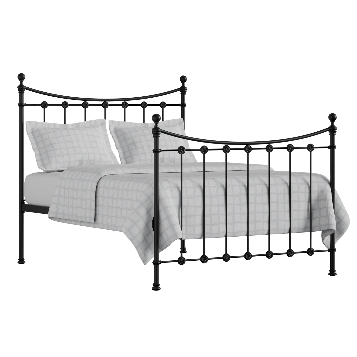 Carrick Solo iron/metal bed in black with Juno mattress