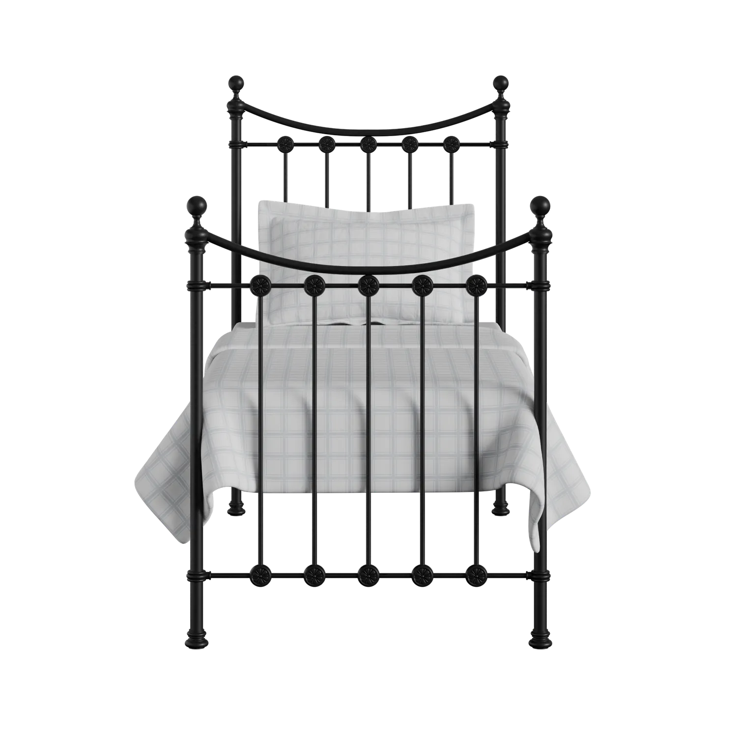 Carrick Solo cama individual de metal en negro