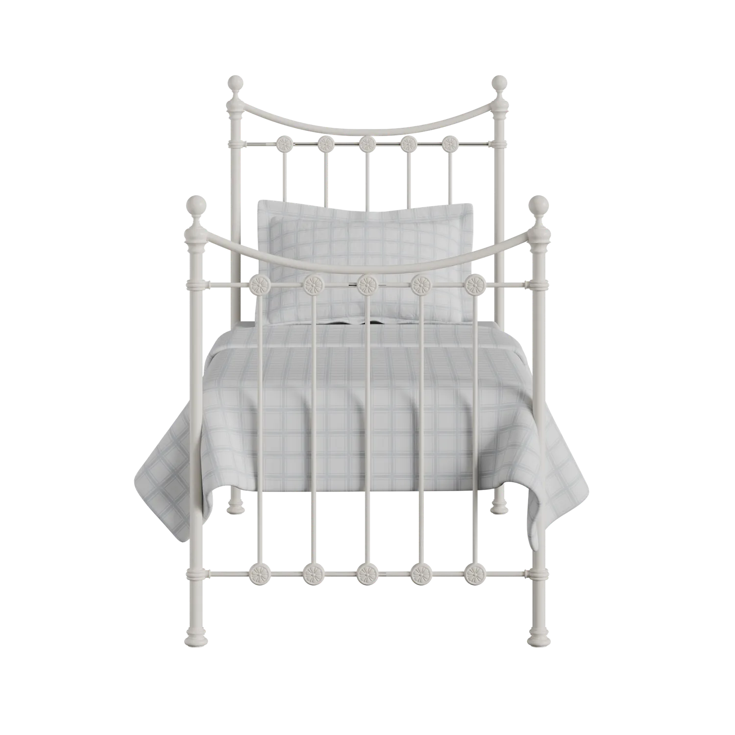 Carrick Solo cama individual de metal en crema