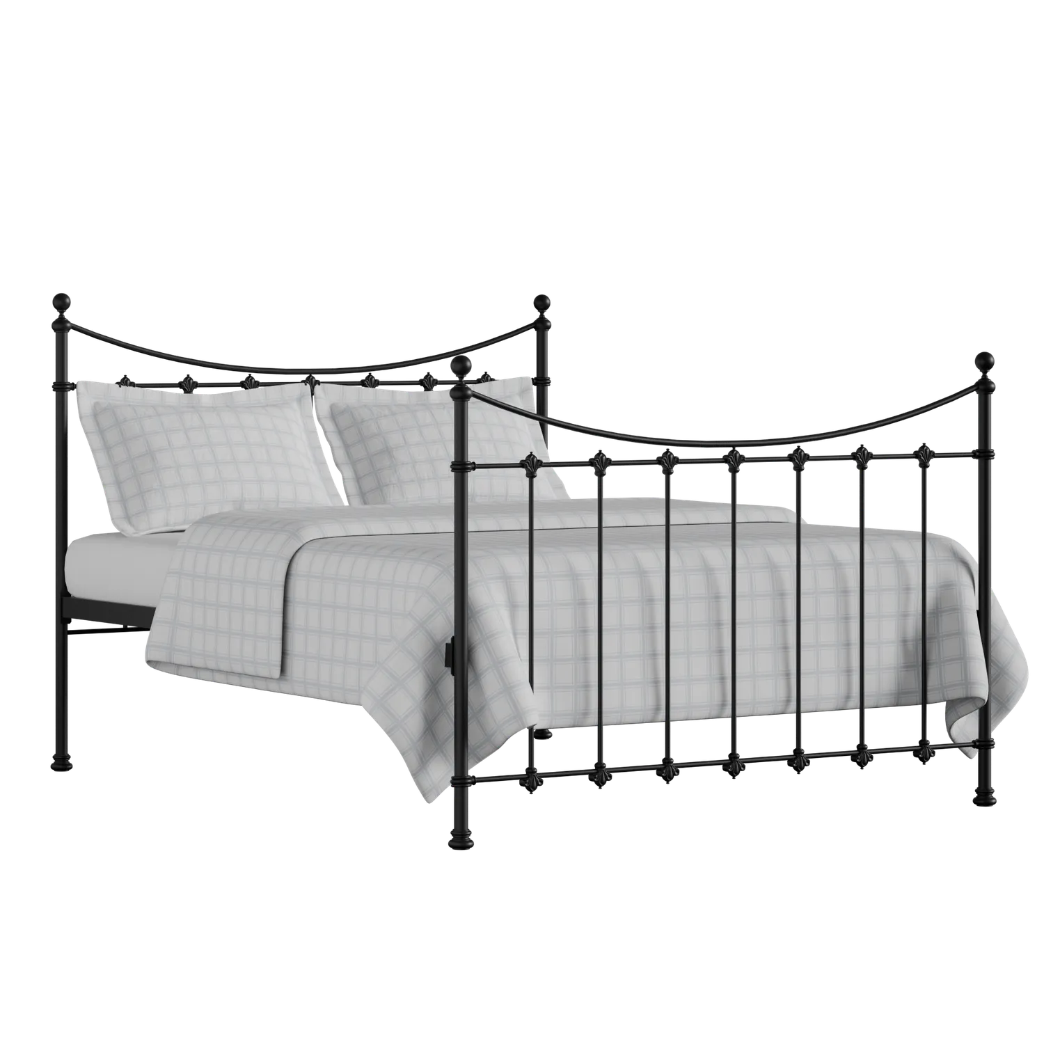 Chatsworth iron/metal bed in black with Juno mattress