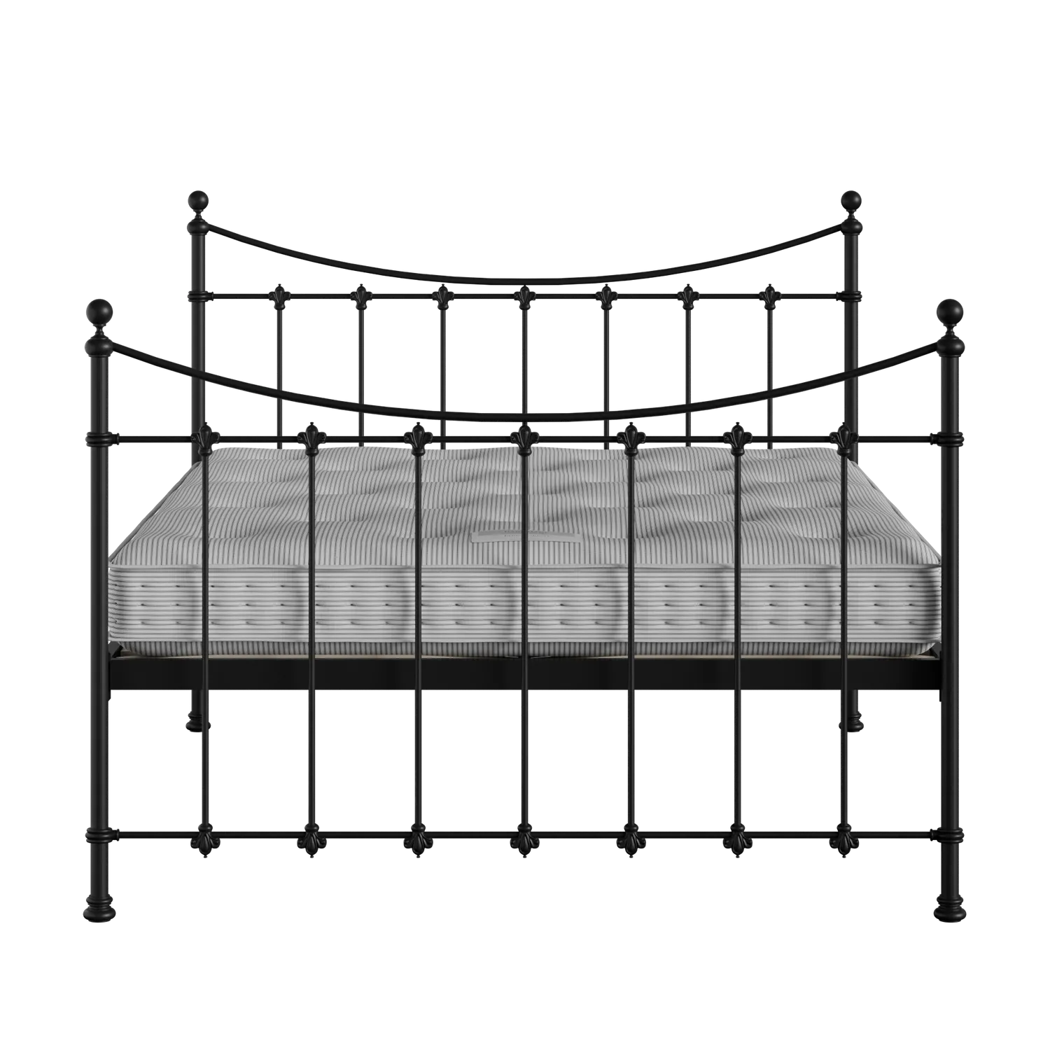 Chatsworth iron/metal bed in black with Juno mattress