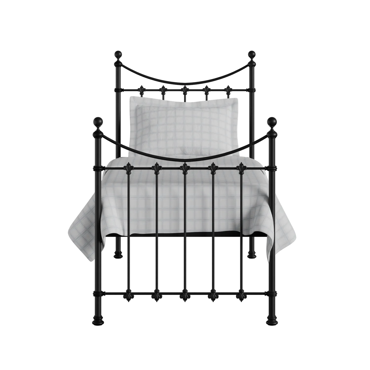 Chatsworth iron/metal single bed in black