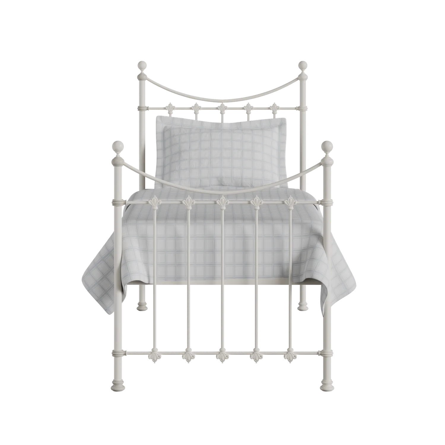 Chatsworth iron/metal single bed in ivory