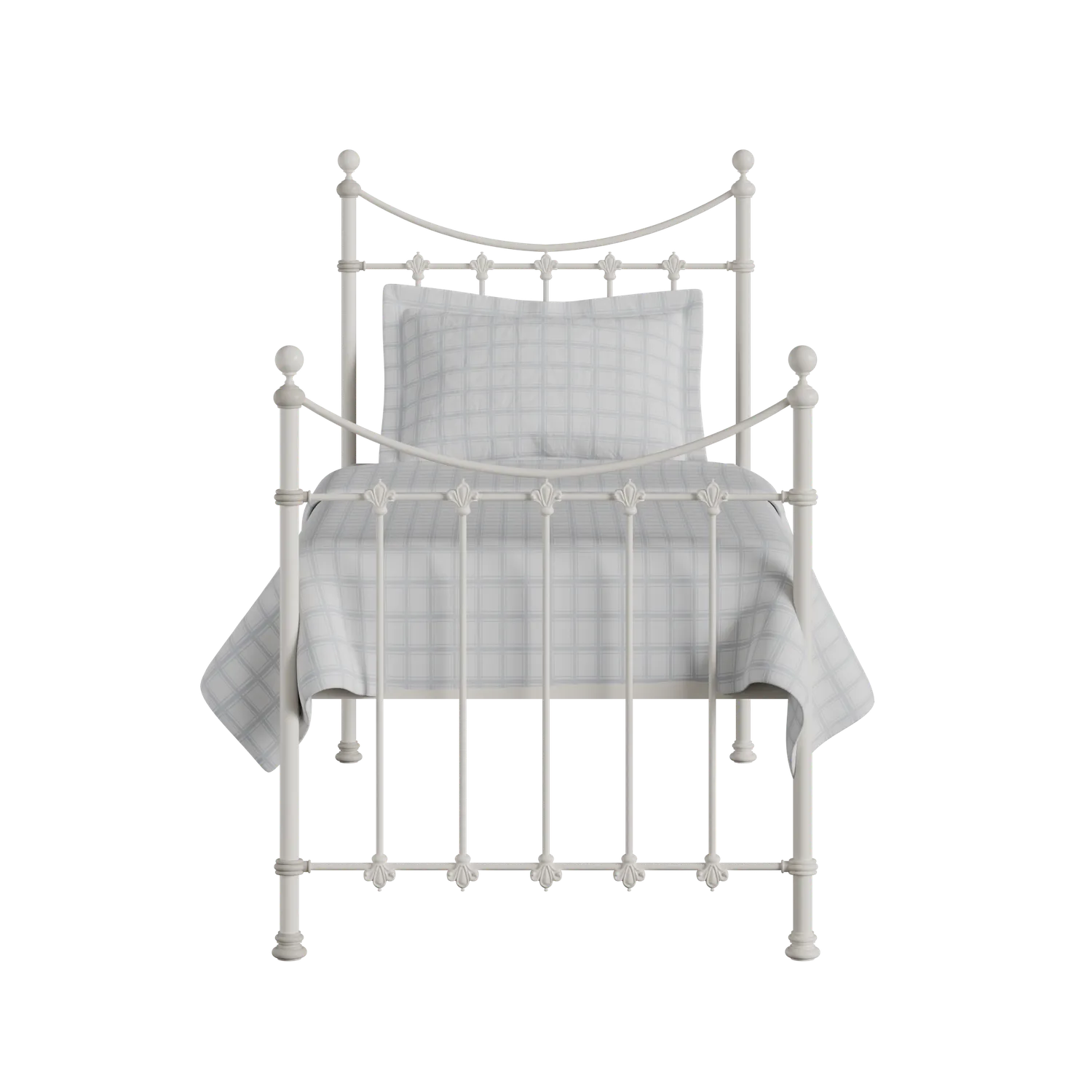 Chatsworth cama individual de metal en crema