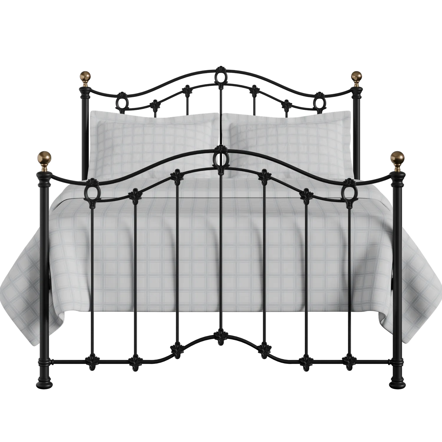 Clarina iron/metal bed in black