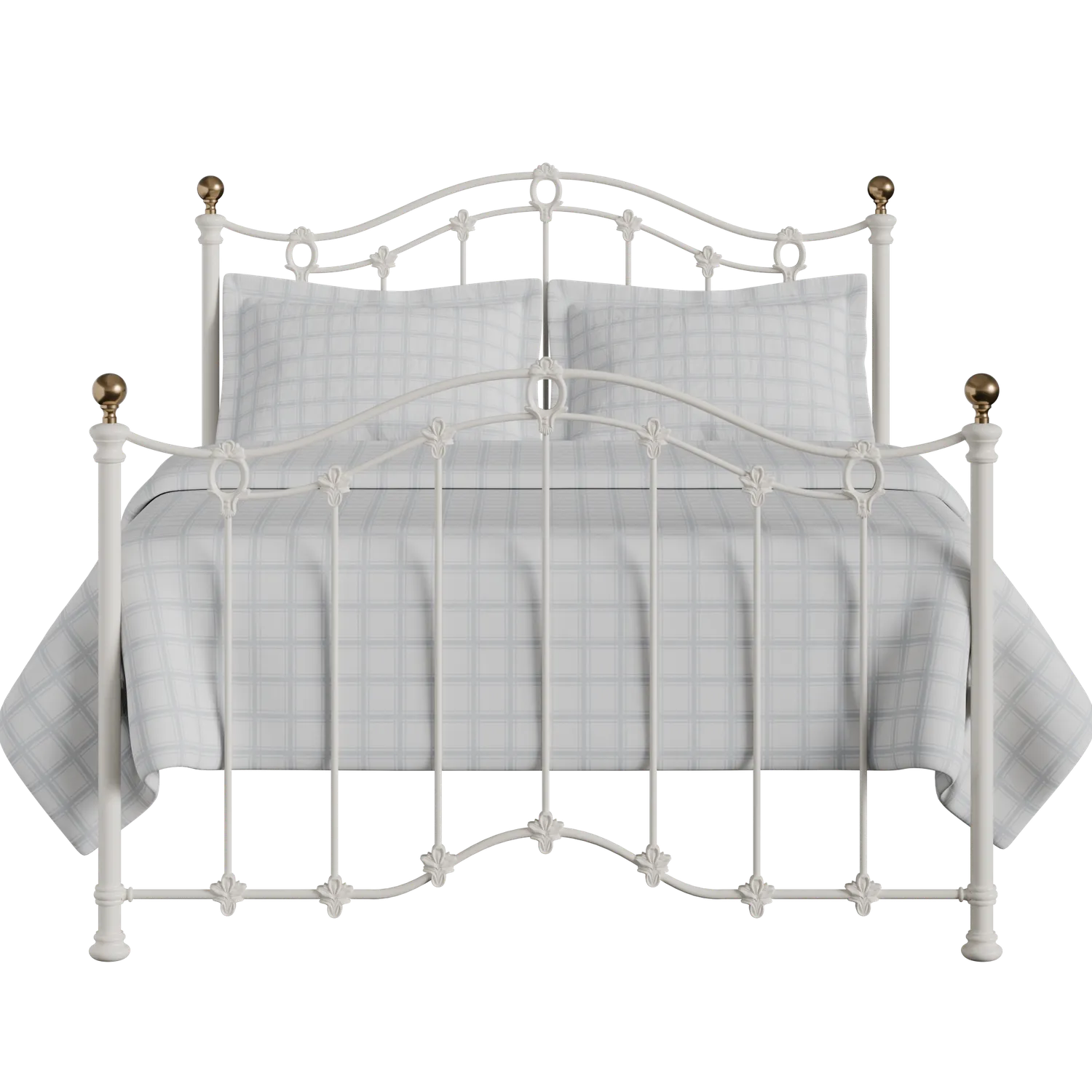 Clarina iron/metal bed in ivory