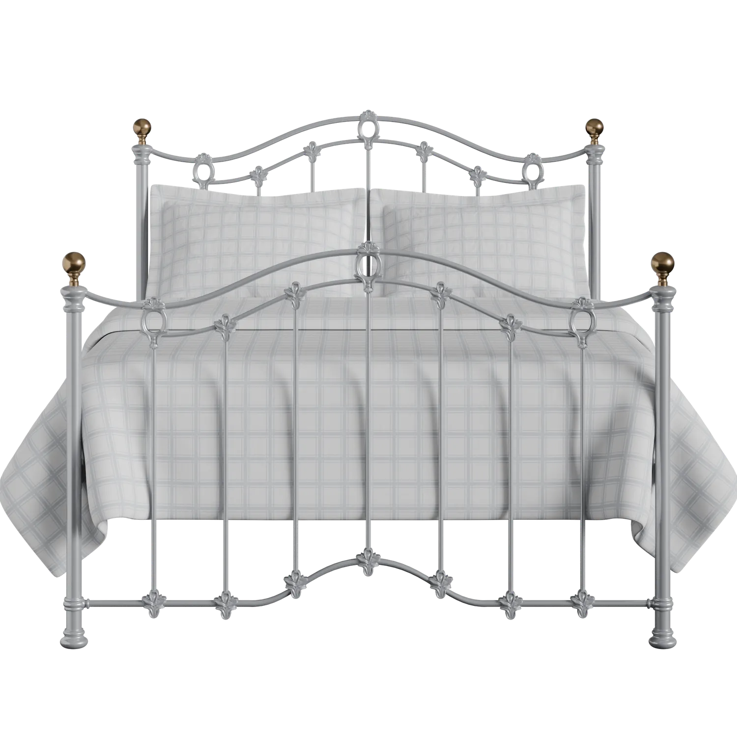 Clarina iron/metal bed in silver