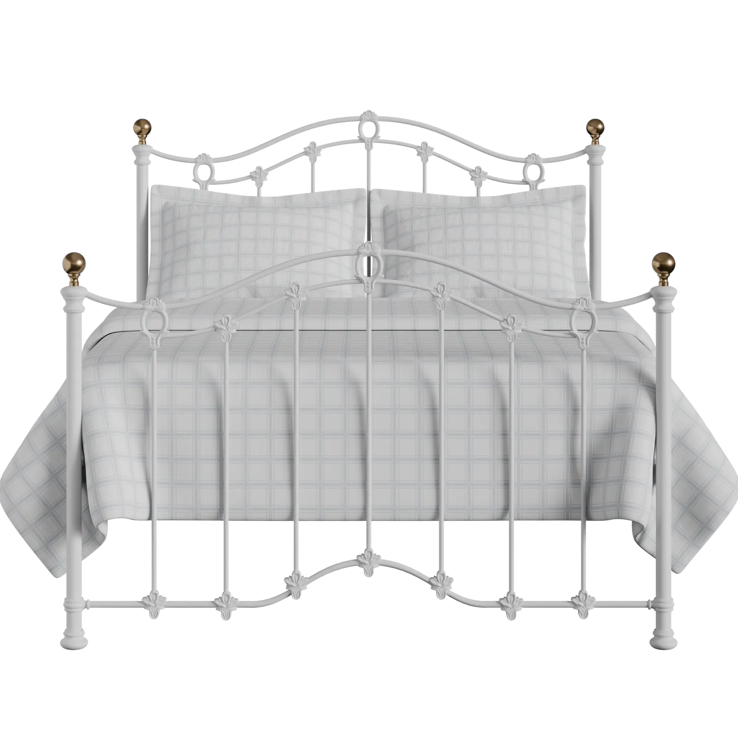 Clarina iron/metal bed in white