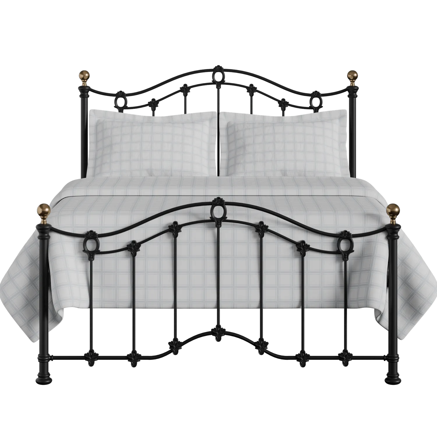 Clarina Low Footend cama de metal en negro