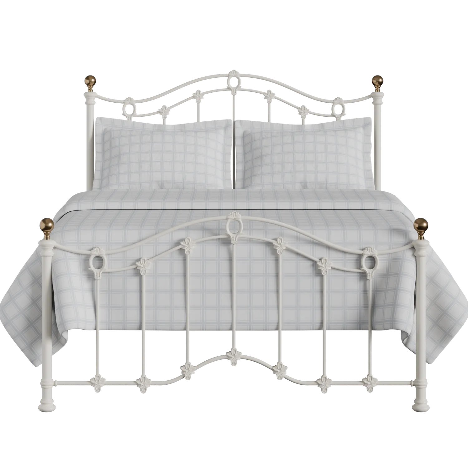 Clarina Low Footend iron/metal bed in ivory