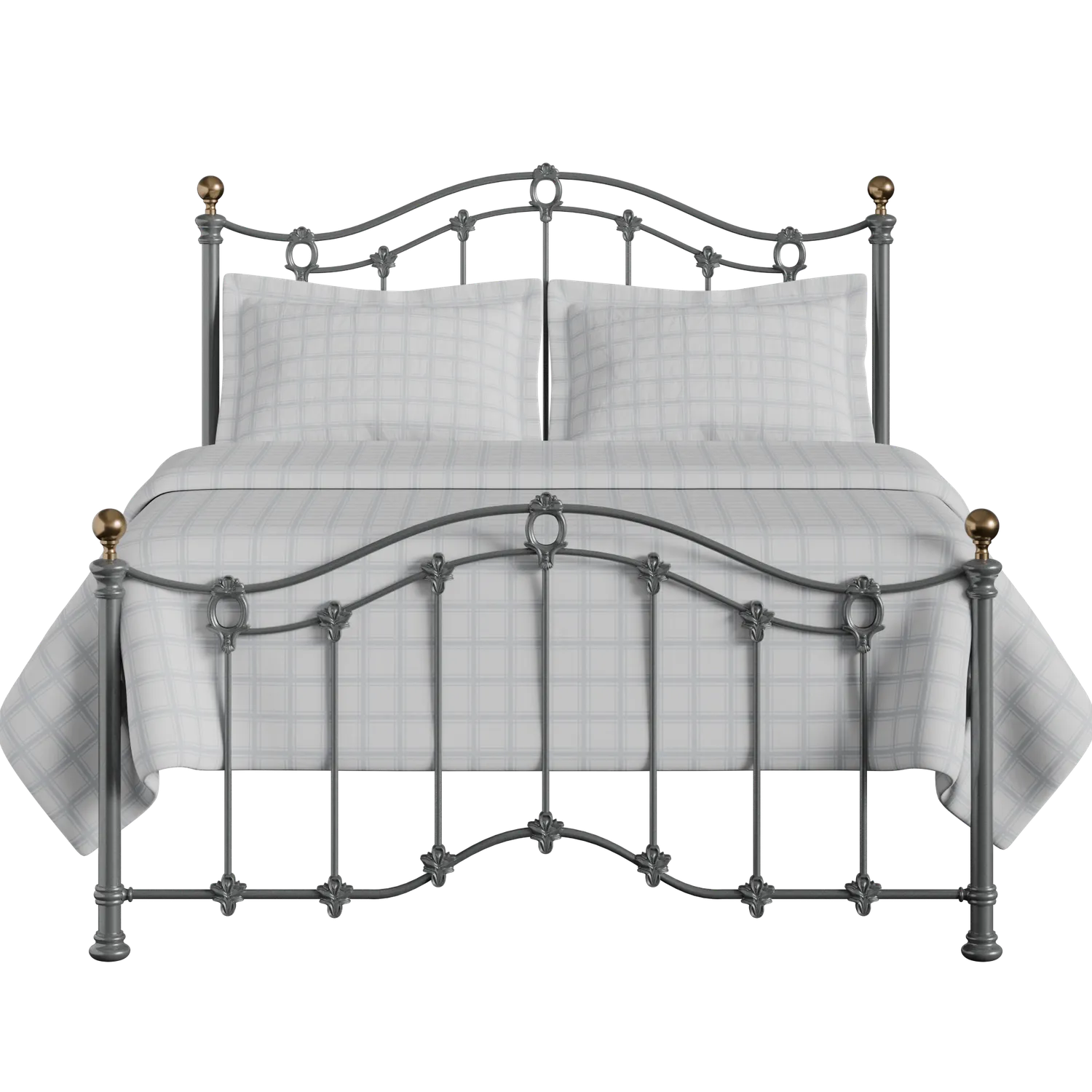 Clarina Low Footend iron/metal bed in pewter