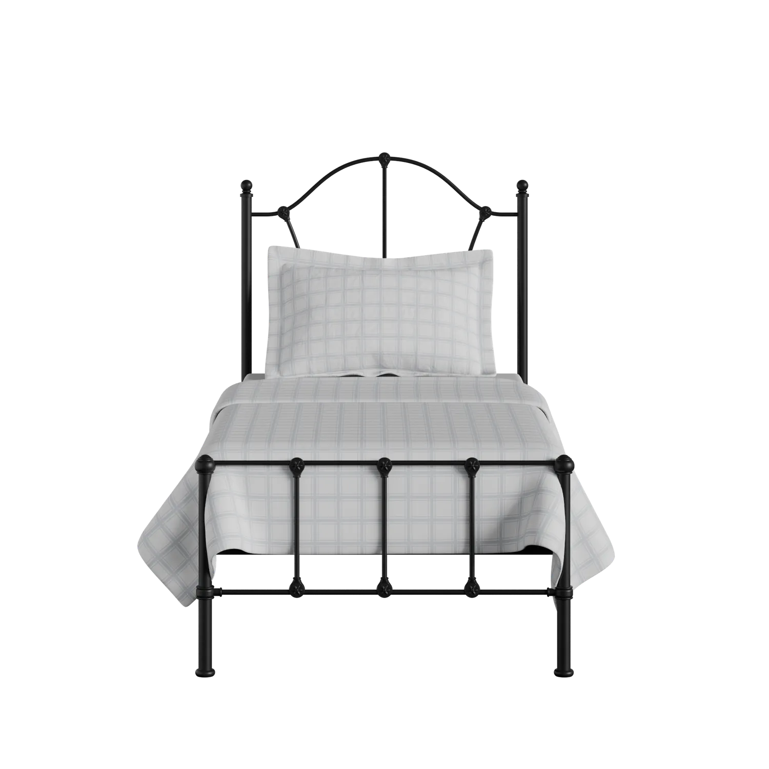 Claudia iron/metal single bed in black