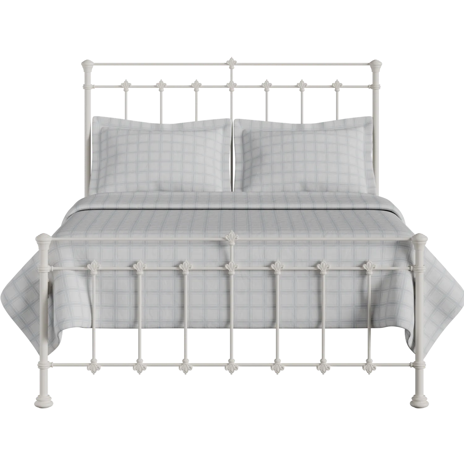 Edwardian ijzeren bed in ivoor