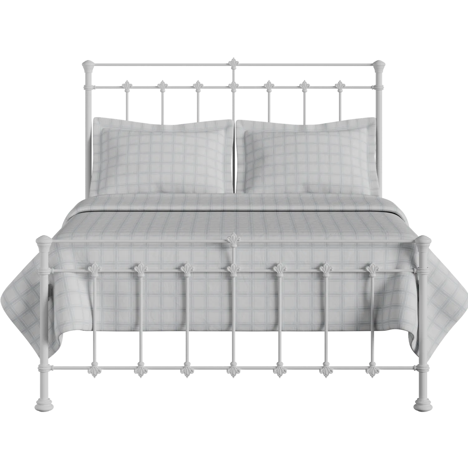 Edwardian iron/metal bed in white