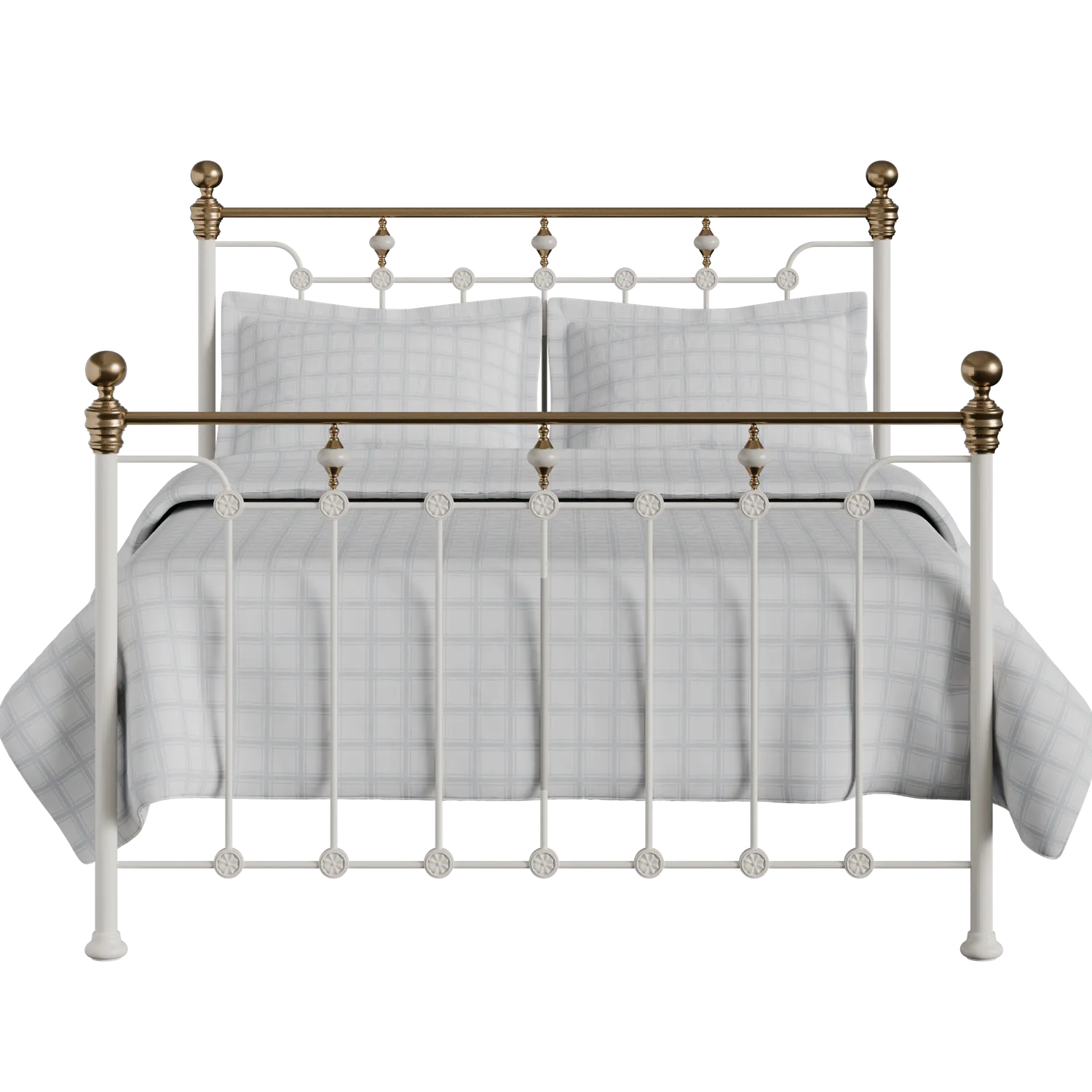 Glenholm iron/metal bed in ivory