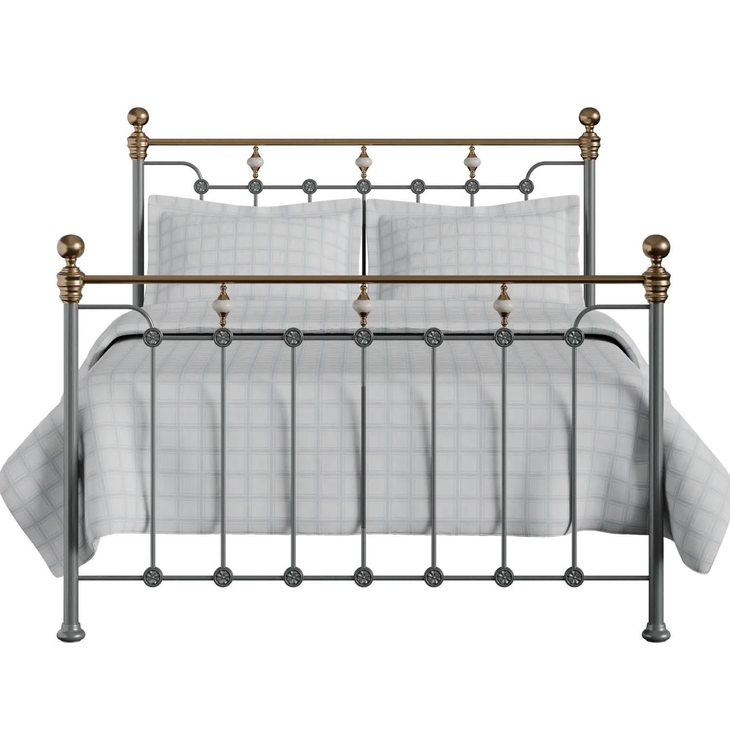 Glenholm iron/metal bed in pewter