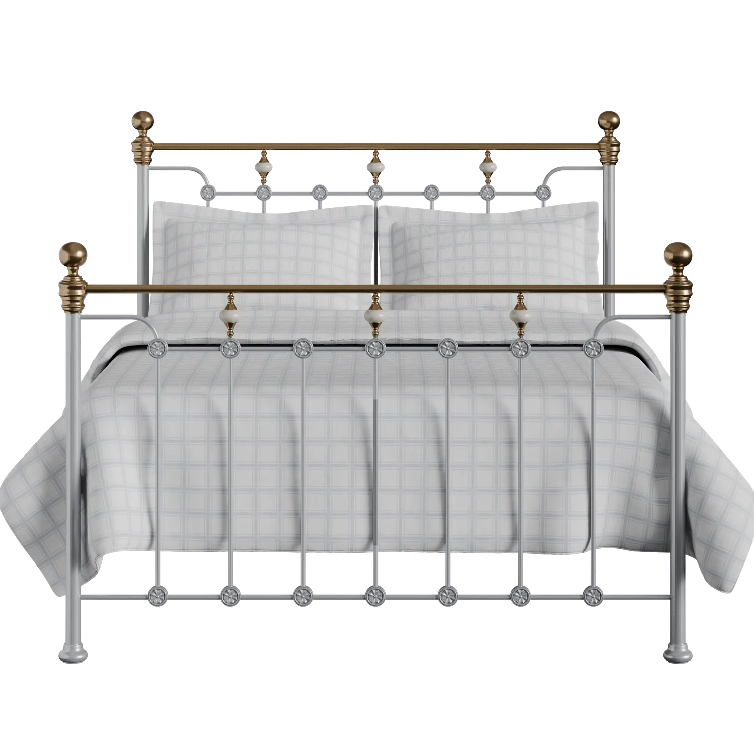 Glenholm iron/metal bed in silver