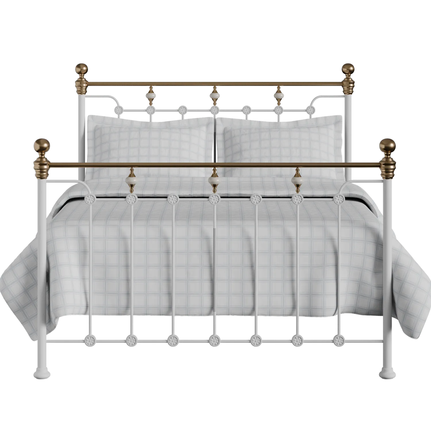 Glenholm iron/metal bed in white