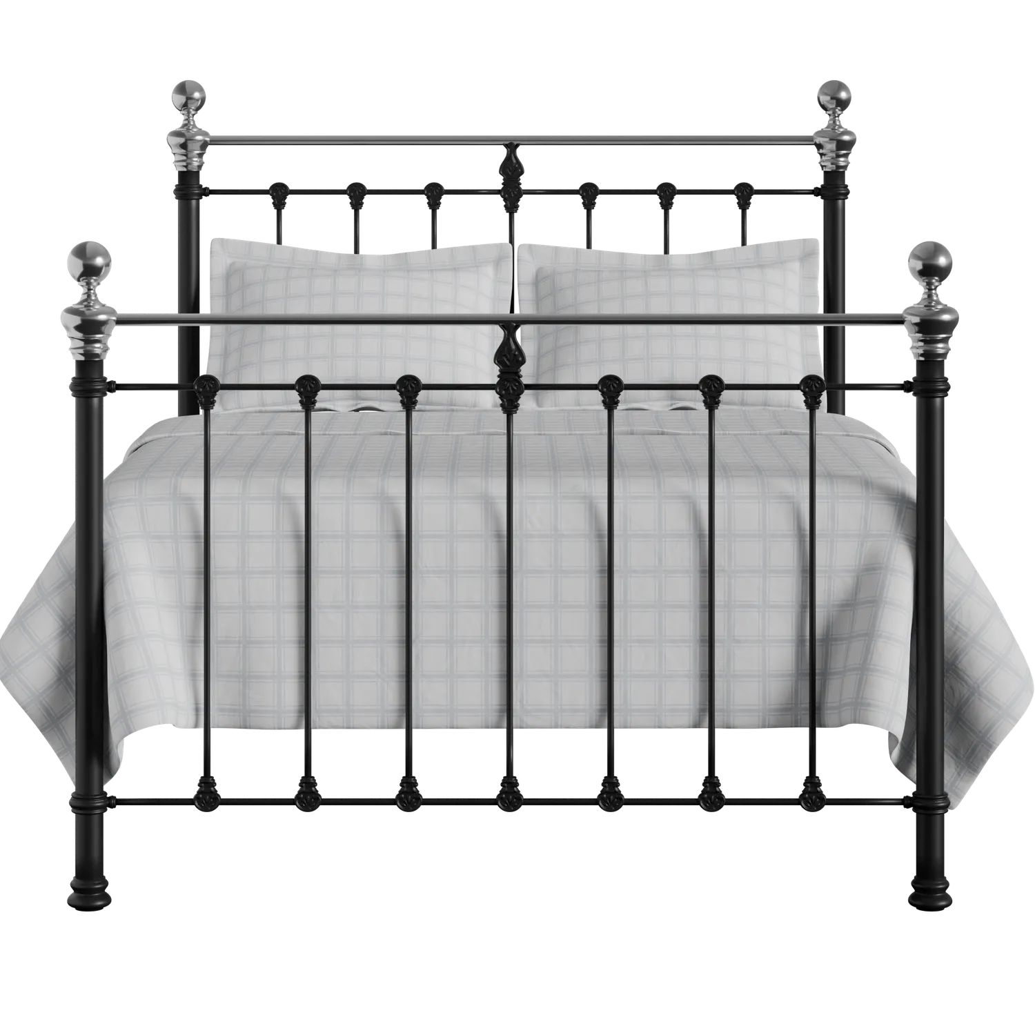 Hamilton Chromo ijzeren bed in zwart