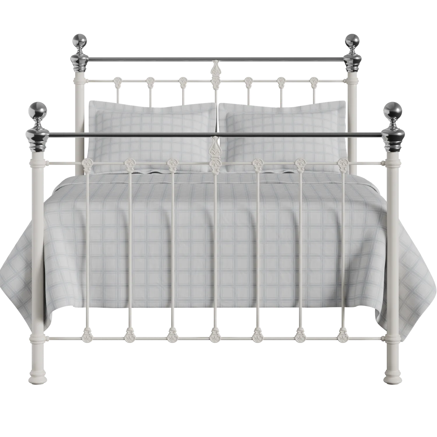 Hamilton Chromo iron/metal bed in ivory