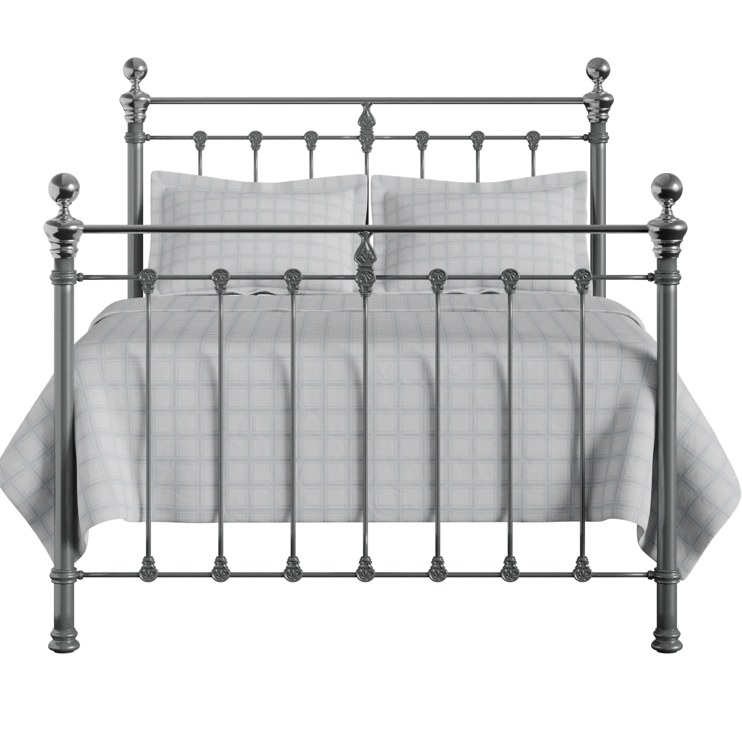 Hamilton Chromo iron/metal bed in pewter