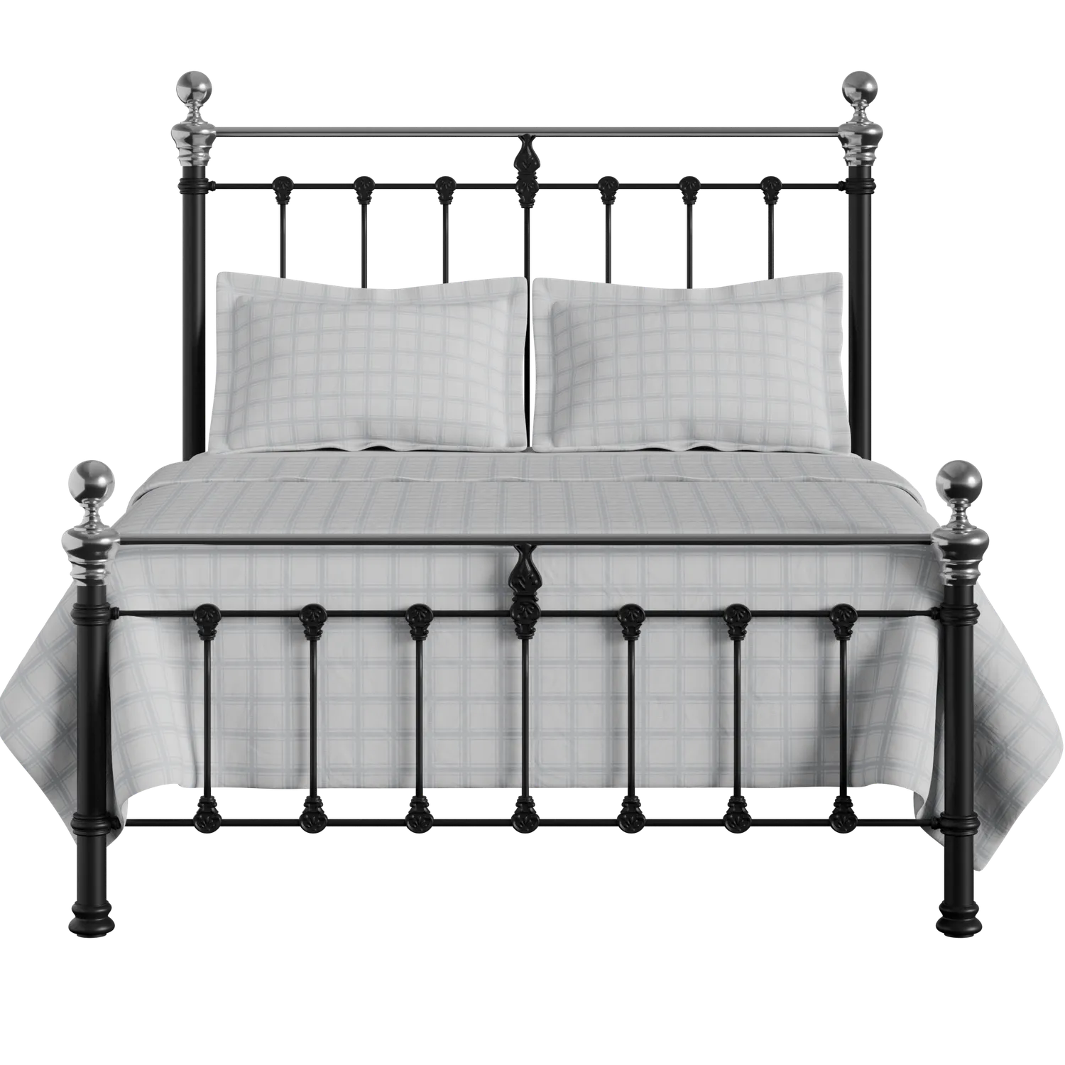 Hamilton Chromo Low Footend ijzeren bed in zwart