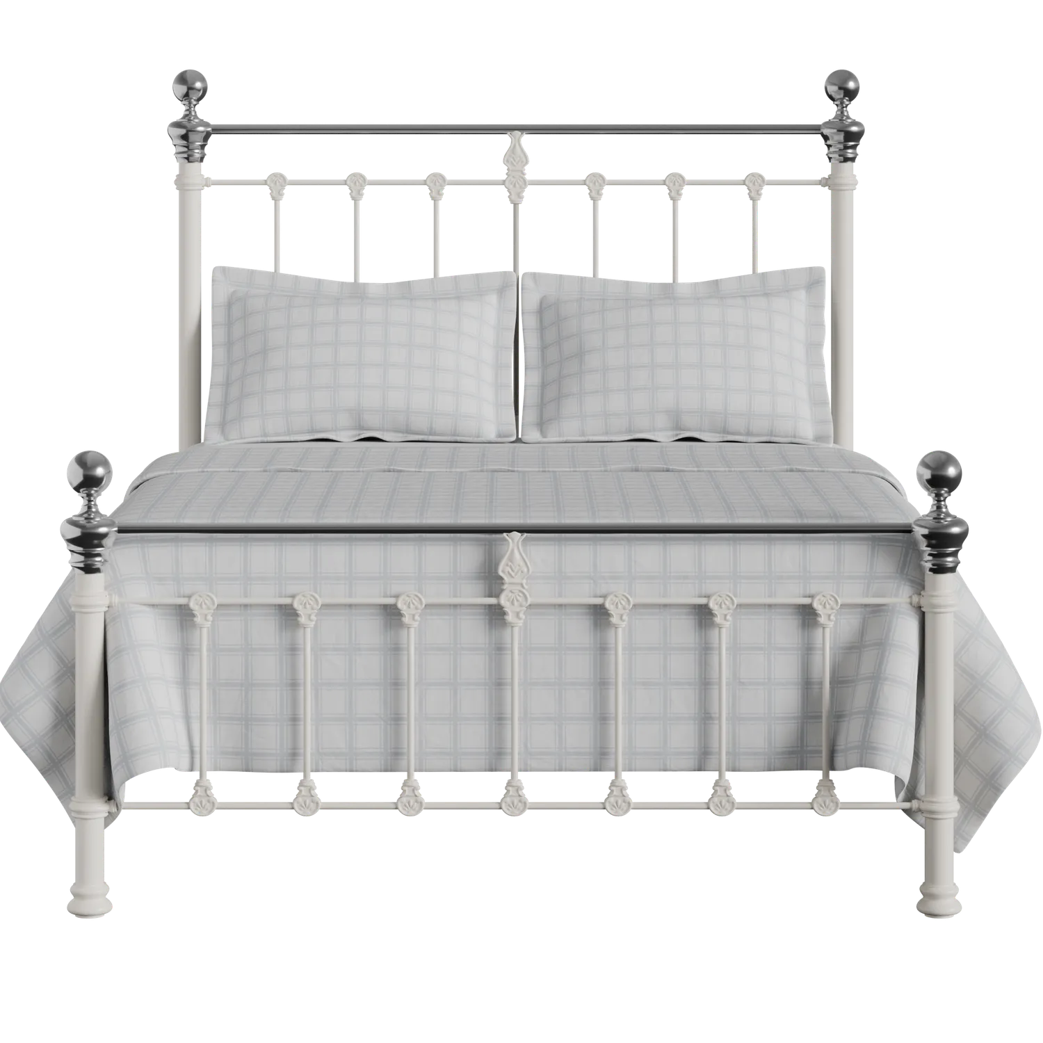 Hamilton Chromo Low Footend iron/metal bed in ivory