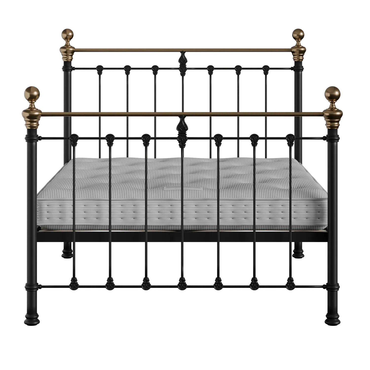 Hamilton ijzeren bed in zwart met matras