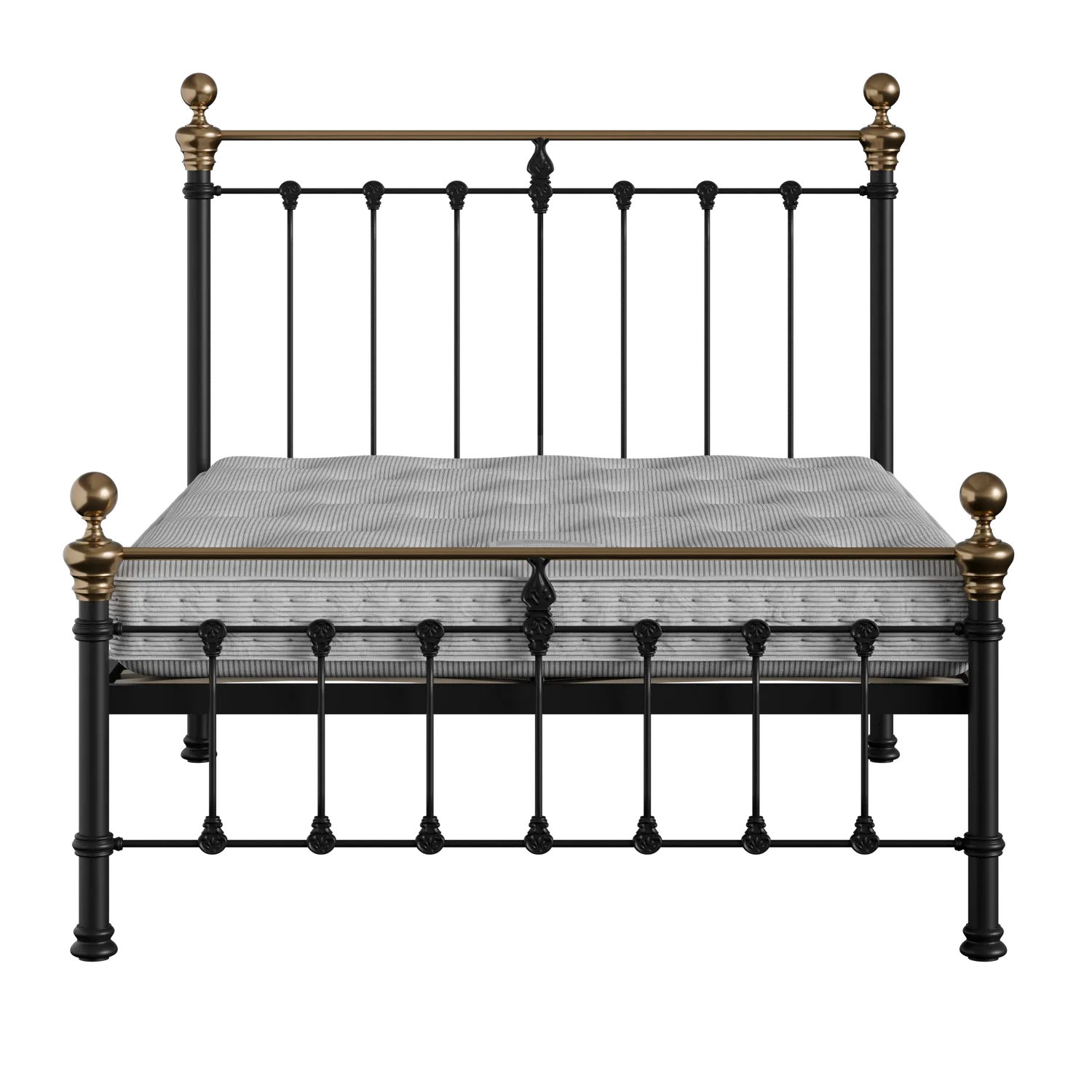 Hamilton Low Footend metallbett in schwarz mit Juno matratze