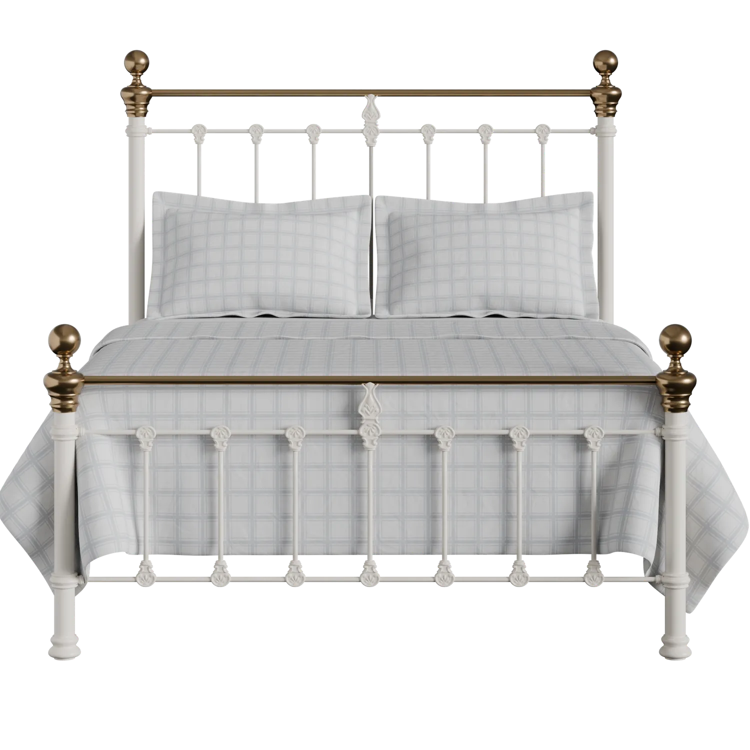 Hamilton Low Footend cama de metal en crema