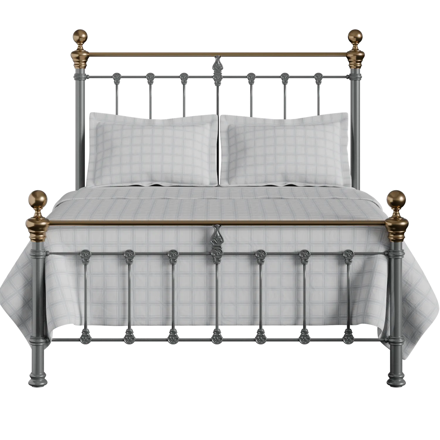 Hamilton Low Footend iron/metal bed in pewter