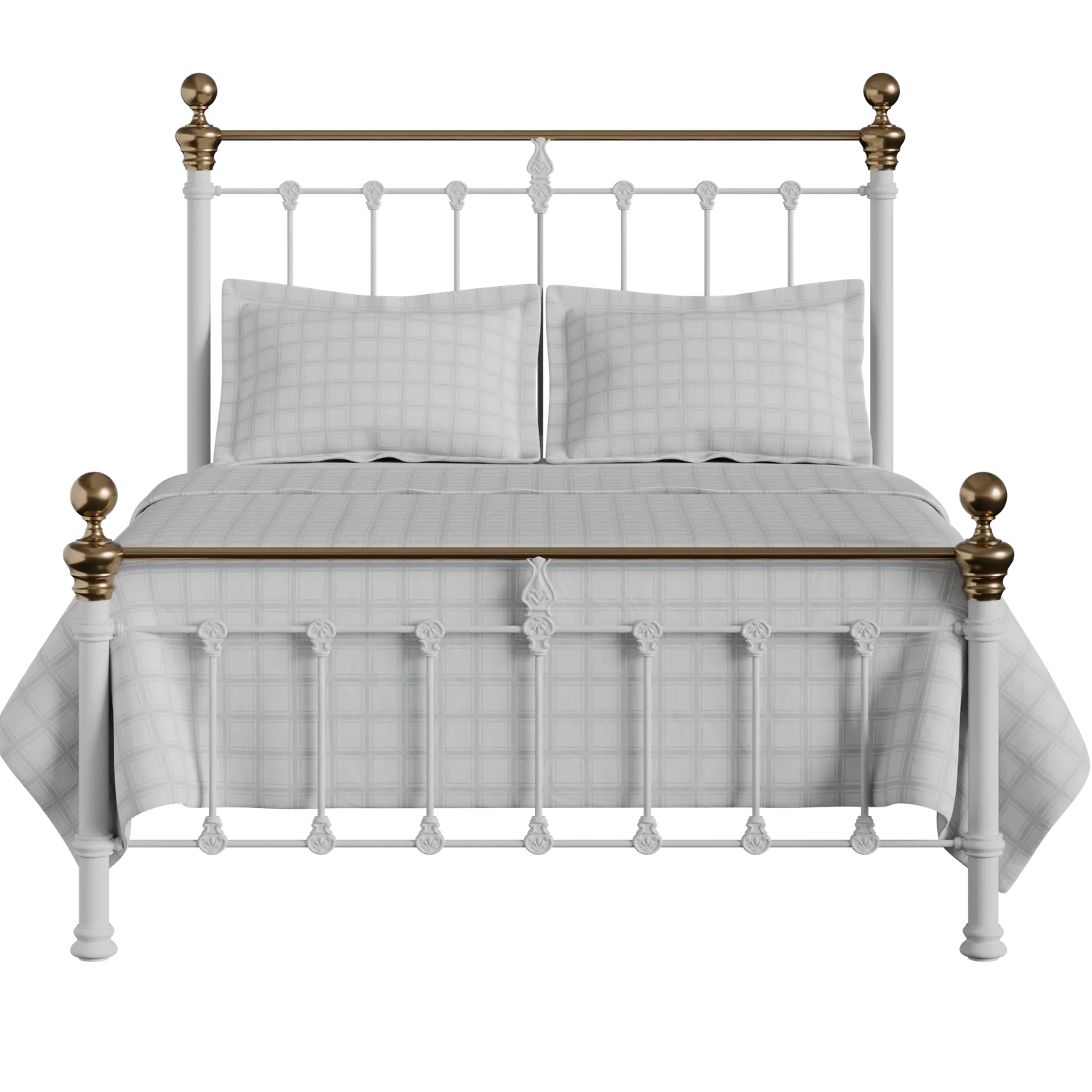 Hamilton Low Footend ijzeren bed in wit