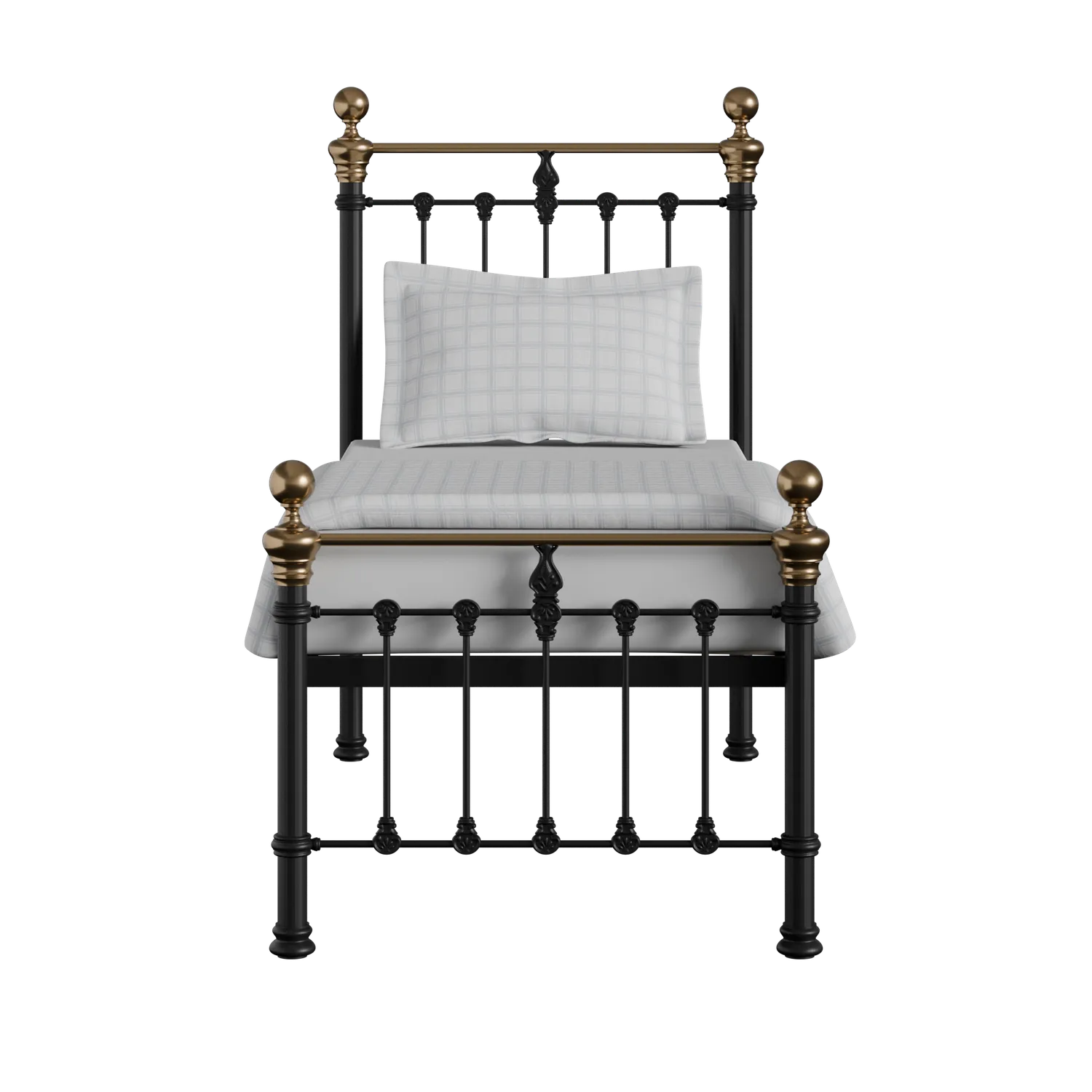 Hamilton Low Footend iron/metal single bed in black