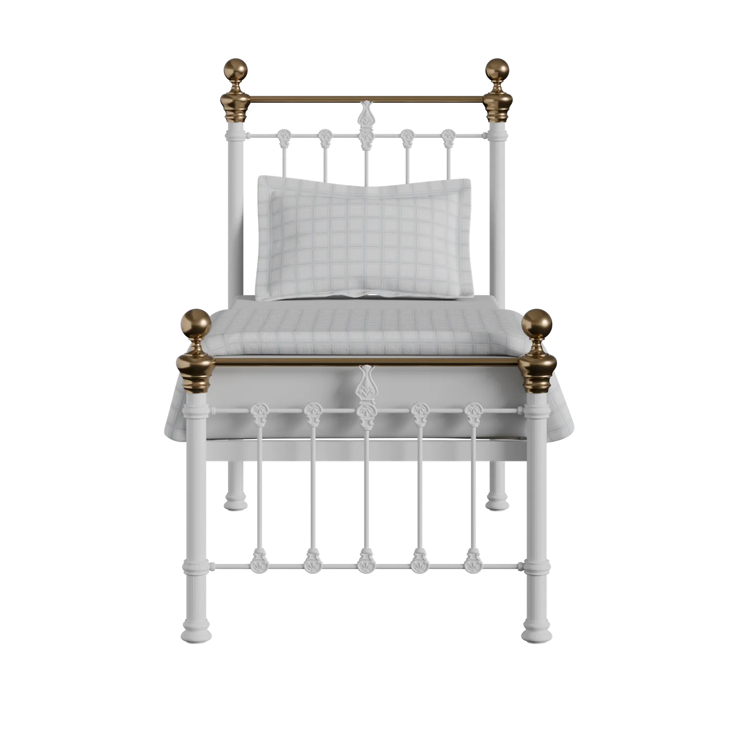 Hamilton Low Footend iron/metal single bed in white