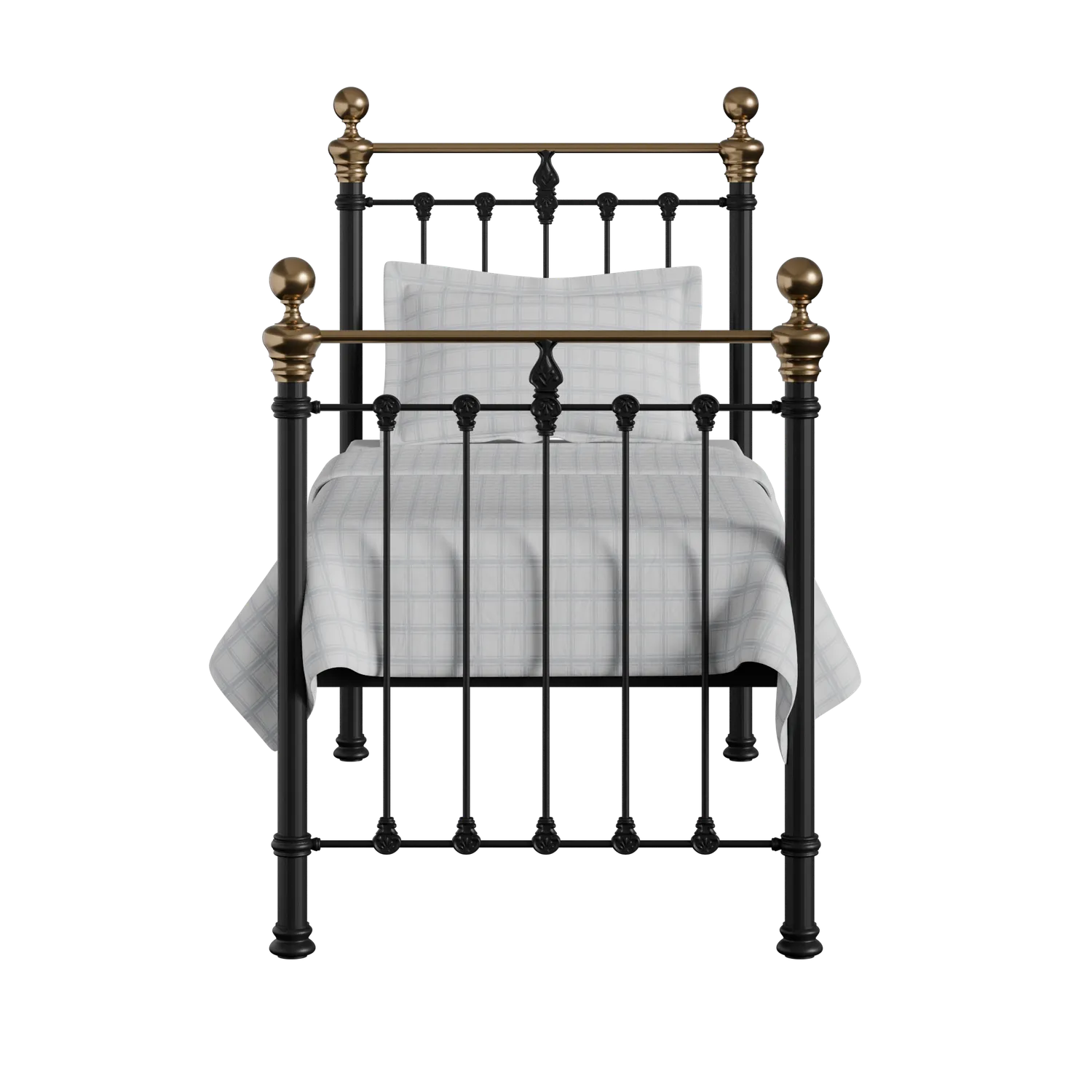 Hamilton iron/metal single bed in black