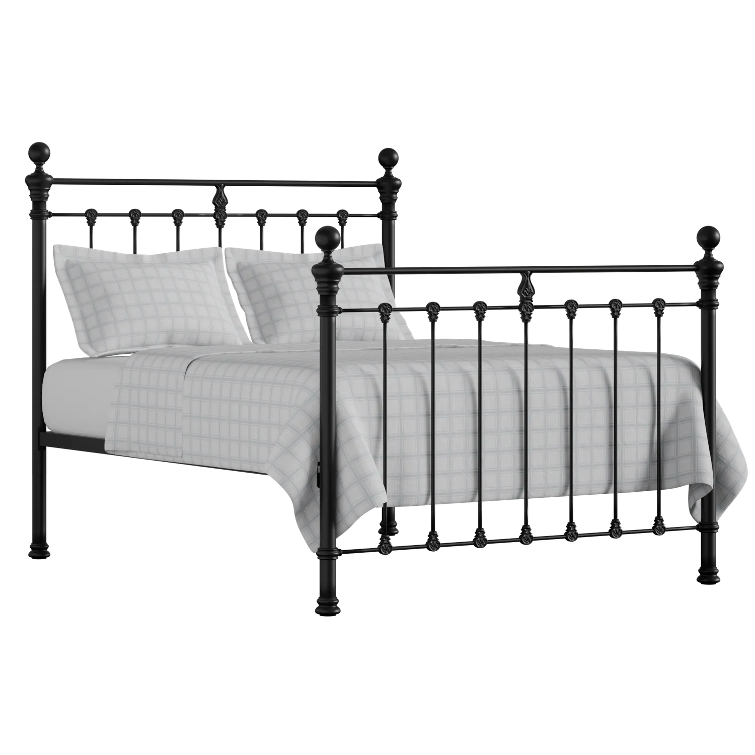 Hamilton Solo iron/metal bed in black with Juno mattress