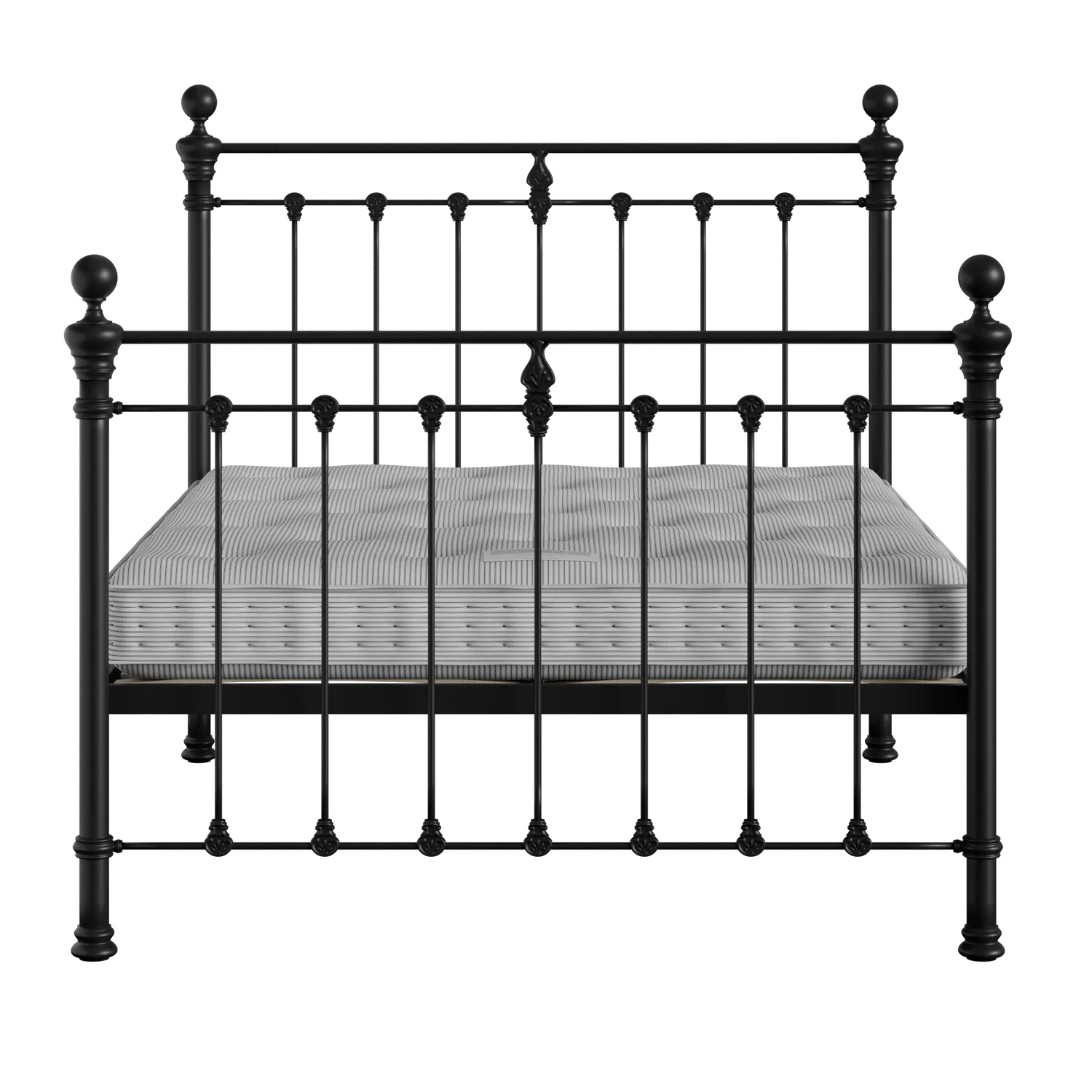 Hamilton Solo cama de metal en negro con colchón