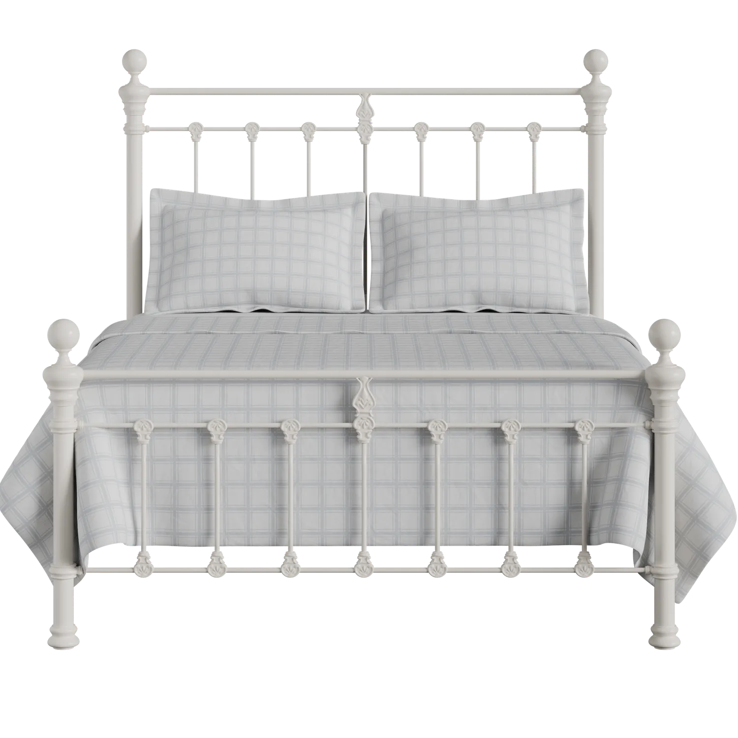 Hamilton Solo Low Footend cama de metal en crema