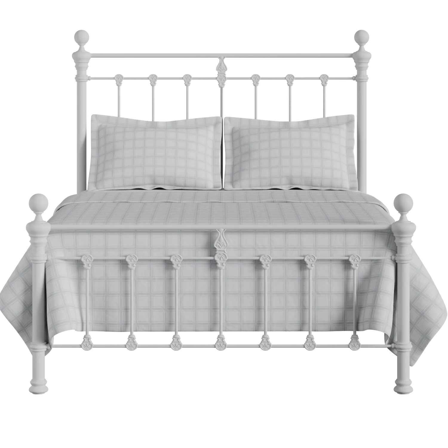 Hamilton Solo Low Footend cama de metal en blanco