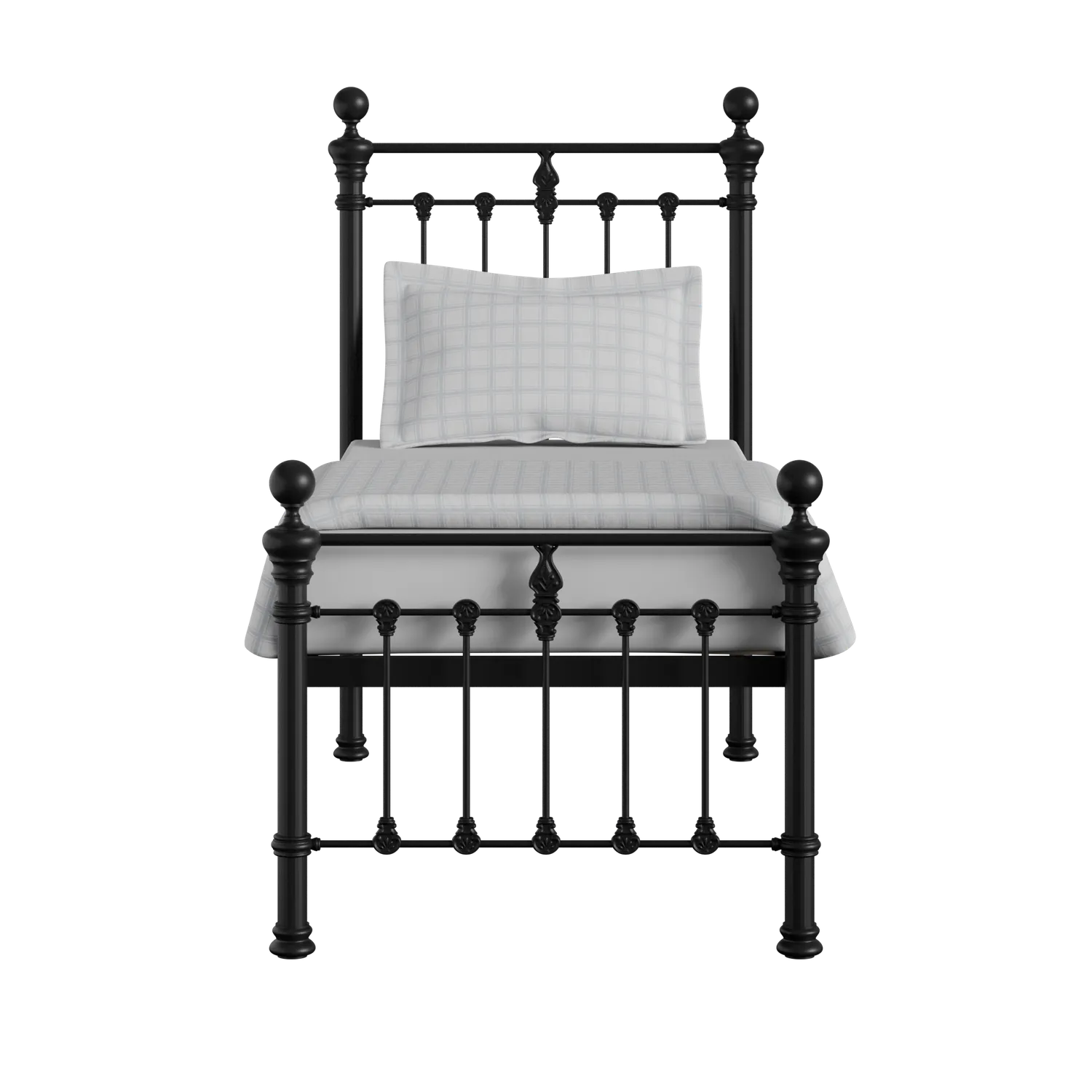 Hamilton Solo Low Footend Metall Einzelbett in Schwarz