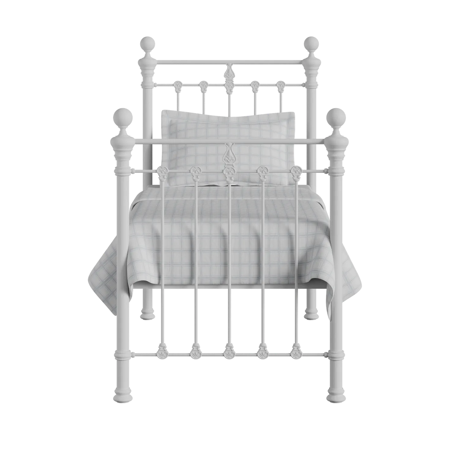 Hamilton Solo cama individual de metal en blanco