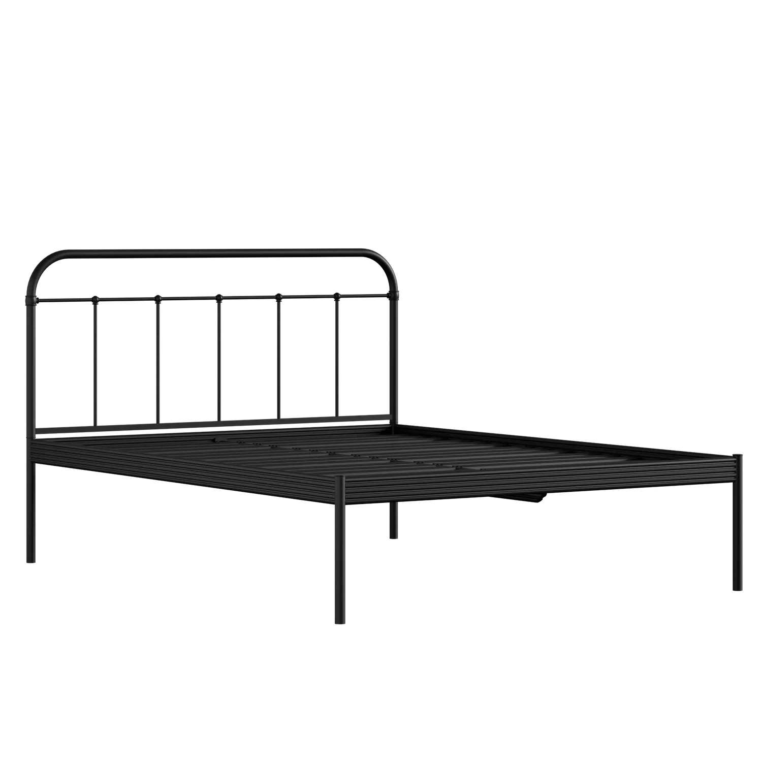 Hampton ijzeren bed in zwart met lades