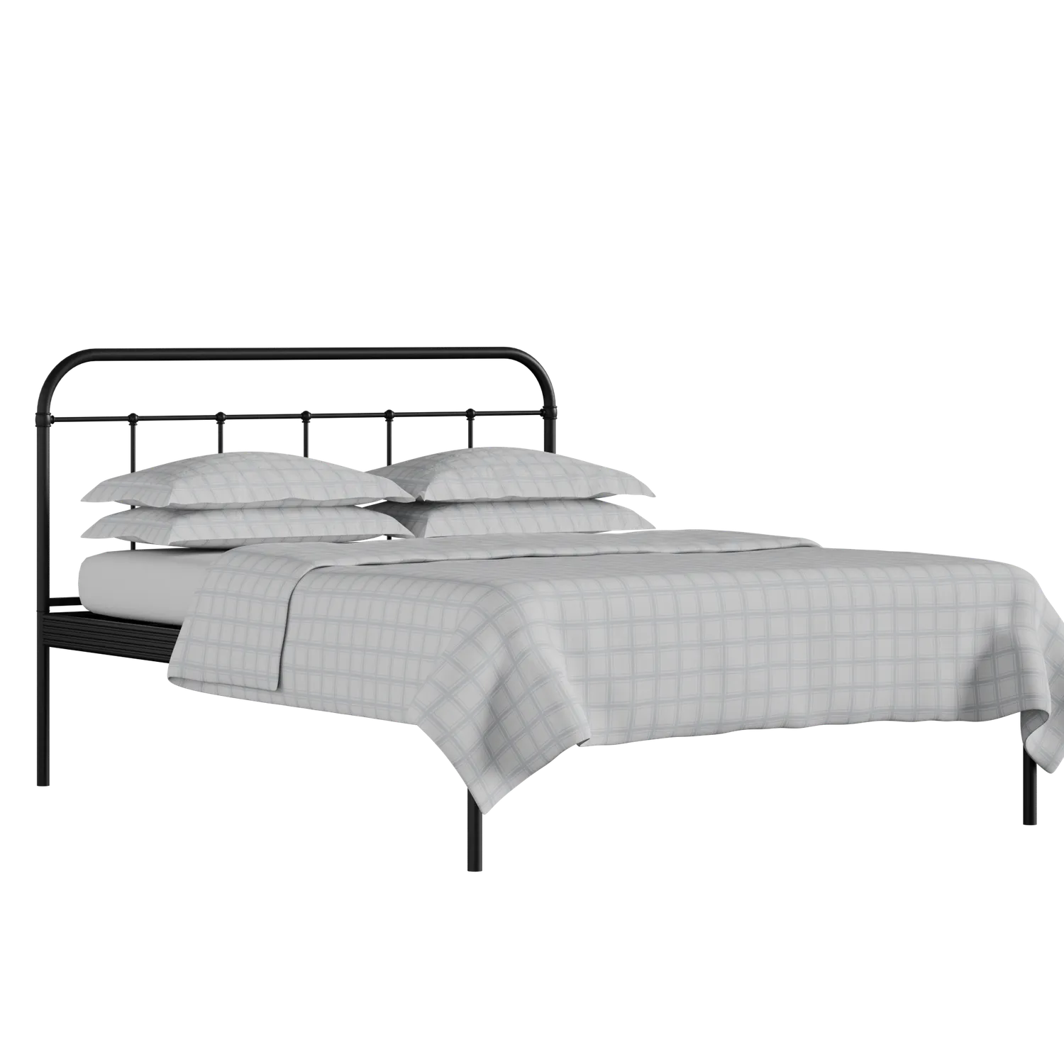 Hampton cama de metal en negro con colchón
